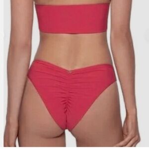NWT PQ Swim Ava Ruched Full Bikini Bottom